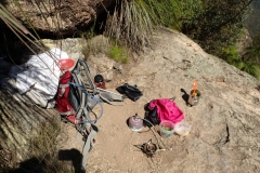 And there's heaps of room to spread your gear out on the rock ledge